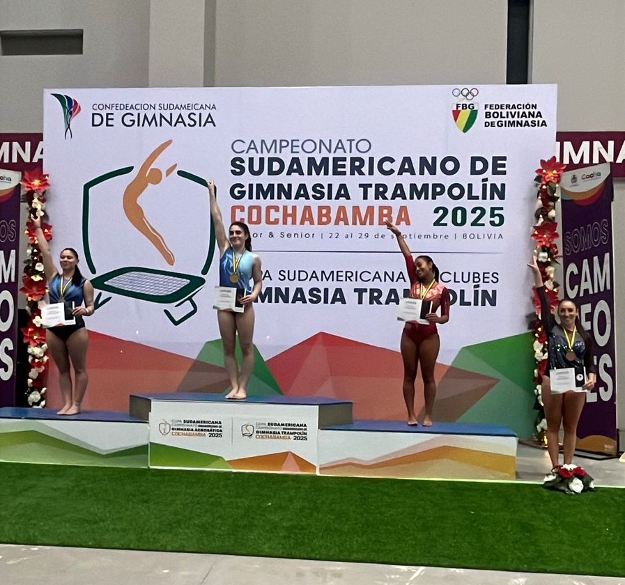 Florencia Famoso salió subcampeona en el Sudamericano de Gimnasia Trampolín